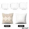 product-open-6a45f32f4df04687aa669ed9425be14d-goods 18x18 Inches Outdoor Patio Throw Pillow Cover, Delicate Vertical Striped Small Brown Motif Decorative Pillow Case, Great Spring Season Accent for Gardening, Perfect Housewarming & Holiday Gift for Family & Friend
