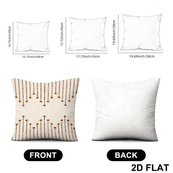 product-open-6a45f32f4df04687aa669ed9425be14d-goods 18x18 Inches Outdoor Patio Throw Pillow Cover, Delicate Vertical Striped Small Brown Motif Decorative Pillow Case, Great Spring Season Accent for Gardening, Perfect Housewarming & Holiday Gift for Family & Friend