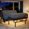 product-open-6b1aacaee26a41caae38af837a3ae9a1-goods Adjustable Bed Frame with Massage, Head And Foot Incline, Wireless Remote, 4 Built-In USB Ports, LED Night Light, 4 Height-Adjustable Legs, Electric Bed Base, Christmas Gifts