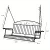 product-open-6b7316197c244188a189b5f0725bd348-goods Bonnlo Metal Patio Porch Swing, 660 LBS Weight Capacity, Suitable for Two-Person, for Outdoors, Gardens and Yards, Black