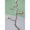 product-open-6be08b182e5a47cc8c9ad36e7846725c-goods 16.9x16.9x28' Round Aluminum Side Table with Sier Branch Design and Golden Bird Accents