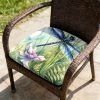 product-open-6d0cf6e2a88d4d79949af65748ab92cb-goods 1pc Silent Winged Dragonfly Pattern Courtyard Chair Seat Cushion, Indoor And Outdoor Seat Cushions, Back Cushions, Size 19.7*17.7*1.57inch, Suitable for Garden Chairs, Office Chairs And Floor Seats. Soft And Comfortable