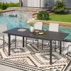 product-open-6e351be3bbff47ccbb8bed0f8c0b70a7-goods Expandable Outdoor Dining Table for 4 to 8 People, Extendable Patio Dining Table Ideal for Deck, Backyard, Lawn And Poolside