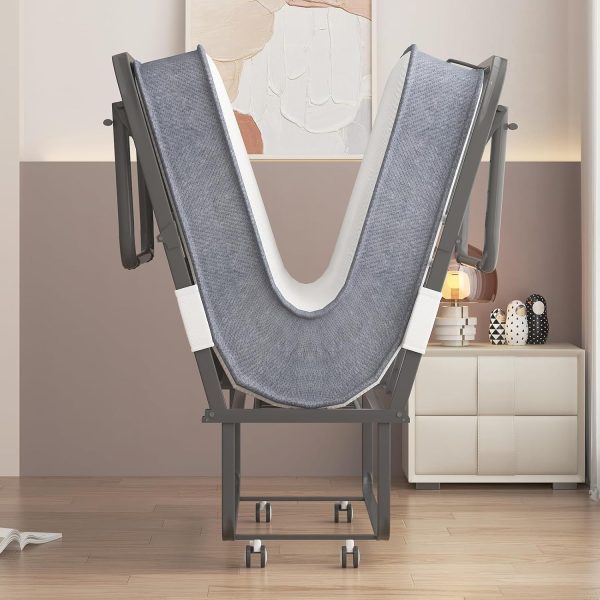 product-open-7008050488a247ca90087529febbb4d4-goods Folding Bed with 4 Inch Memory Foam Mattress, Single Rollaway Bed for Guests, Space Saving Portable Bed with Lockable Wheels, Easy Assembly& Moving, 75 x 31(Standard)