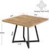 product-open-71d82435d3ea4e5893dc4b72f7e8de90-goods 31.5' Square Conference Table, Industrial Office Meeting Table for 4 People, Business Podcast Furniture with Metal Base for Small Spaces, Office Conference, Natural