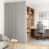 1pc Foldable Room Divider Curtain, Space-Saving Folding Privacy Screen with Hooks, Light-Blocking Polyester Curtain Suitable for Living Room, Bedroom, Kitchen- Modern Home Decoration Divider, Foldable Design, Easy Installation, Durable Fabric, S