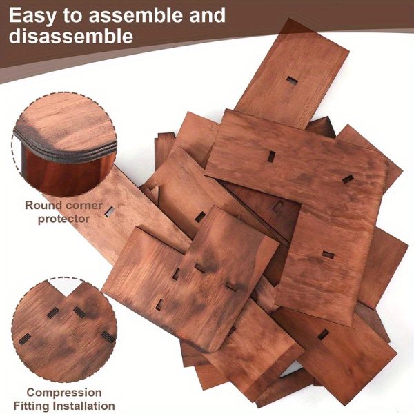 Wooden Display Step Stool 3 Tier Ladder Shelf, Portable, for Retail Countertops, Crafts Exhibition, Farmers Market, Trade Shows, Vendor Booths, Display Stand for Collectibles, Vendor Displays for Craft Shows, Wooden Display Stand