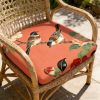 product-open-77da97872cc5417c8bd2f6135b61743f-goods 1pc New Chinese-Style Meticulous Flower-And-Bird Paintings Pattern Leisure Seat Cushions, Indoor And Outdoor Seat Cushions, Back Cushions, Size 19.7 X 17.7 X 1.57 Inches, Suitable for Garden Chairs