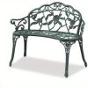 product-open-78dc82a9c9b946a59018254f8d88be07-goods Bonnlo Outdoor Bench with Cast Frame - Metal Bench, Small 2-Seater Suitable for, Porch, Yard, Park - Assembly, Low-Maintenance Outdoor Furniture