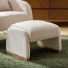 product-open-793a751cc727470eb65d9ea32b5a7d59-goods Modern Corduroy Ottoman with Solid Wood Legs, Foot Stools Ottoman with Versatile Footrest, Extra Seat And Decorative Accent