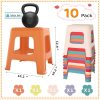 product-open-7a1ba9ba2d38434bb759e0a0657c3675-goods 5/10 Pack Stackable Classroom Stools, 18.8" Height Colorful Nesting Plastic Stool, Portable Backless Chairs Flexible Seating for Classroom, School, Office, Home