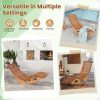 product-open-7dd3d89e7aa4411ab808f32ba275f47c-goods MULTIGOT Outdoor Acacia Wood Chaise Lounge Rocker - High Back Ergonomic Slatted Seat with Stopper, 350lb Capacity Weather-Resistant Patio Furniture for Deck, Poolside, Garden (Natural Finish), Outdoor Lounge Chair, Deck Seating, Rustic Design, Sturdy Construction, Backyard Comfort