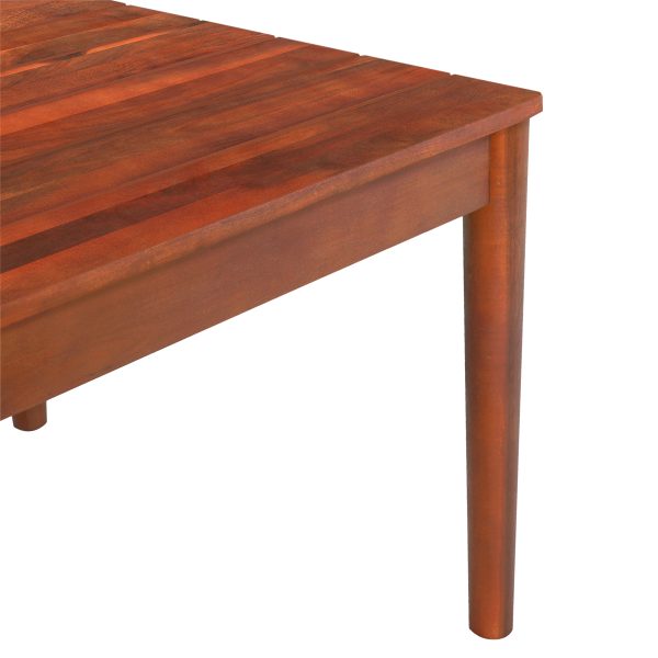 product-open-7e15a408f7a343f9a1770c6f26c8d12d-goods Acacia Wood Outdoor Coffee Table, Rustic Patio Coffee Table, Weather Resistant Garden Coffee Table, 36.25" W X 20.50" D X 15.00" H, Mahogany Finish, Streamlined Style for Backyard, Deck, Poolside, Balcony
