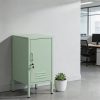 product-open-8048834b9c1a40e2bbbeba82619ae526-goods Metal Office Filing Cabinet, Lockable Storage Cabinet with 2 Adjustable Shelves for Documents, Modern Steel Side Table with Lock for Home Office, Bedroom Nightstand, Secure Ventilated Locker