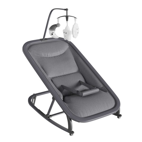 product-open-81368dd90740447b9ef88931b08a35bf-goods 2-in-1 Collapsible Bouncer and Rocker Seat - Lightweight, Quiet, 3-Position Adjustable Cradle -No Assembly Needed, Portable Nursery Chair, Ideal for Showers