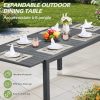 product-open-8264290868b547b4af2025957e609ea5-goods Expandable Outdoor Dining Table for 4 to 8 People, Extendable Patio Dining Table Ideal for Deck, Backyard, Lawn And Poolside