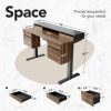 product-open-833fbb8c8fb14c07afc9607a7b8041b2-goods Standing Desk with 6 Drawers, 55 Inch Electric Height Adjustable Stand Up Desk with Storage, Computer Home Office Workstation with Monitor Stand, Electric Height Adjustable Desk
