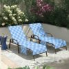 product-open-83a09cf6777f4435b588e42cc9125c4e-goods Lounge Chaise Chair Towel Covers Pack of 2, Beach Chair Cover with 3 Pockets for Pool Outdoor Beach Garden Patio Trips, 85 X30in (Blue Checkerboard)