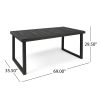 product-open-83b47a5dd3c147d2a50e3f4d4408b07e-goods 69 Inch Sandblast Dark Gray Finish Acacia Wood Outdoor Dining Table Modern Weather Resistant Patio Furniture for Garden Backyard Balcony Courtyard Family Gatherings Housewarming Holiday Gift