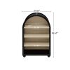 product-open-8485497ce9a9445a9fddacd5a367e8b6-goods 45.67' Tall Arched Bookshelf, 4 Tier Arched Bookcase, Modern Farmhouse Open Display Tall Bookcase for Bedroom, Home Office, Bedroom