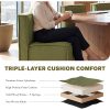 product-open-84e1a25ca77c4ae1a116a5b4b81442d9-goods Set of 2 Modern Dining Chairs with Casters Armless Rolling Dining Chairs with Rollers for Kitchen and Dining Room, Removable Cover, Minimalist Style, Specific Style