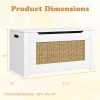 product-open-85ac07a6e204461c856932819dcaf7c7-goods COSTWAY 31.5" Large Kids Chest with Flip-Top Lid & Safety Hinge, Sturdy Rattan & Wood Construction Storage Box with Cut-Out Handle & Side Grips - Multifunctional Organizer for Nursery, Playroom, Bedroom, Entryway - & Modern Storage Furniture