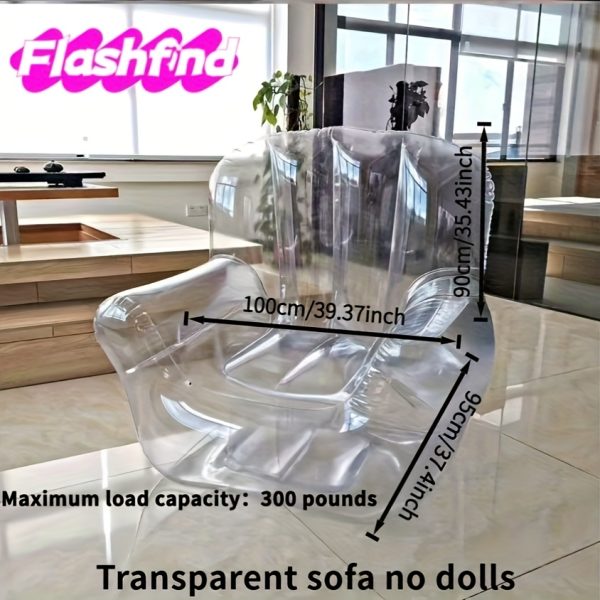 Extra Large Transparent Sofa - Holds 200 Dolls, Heavy-Duty PVC Folding Storage Chair with Space-Saving Modular Design for Doll Photography, Collectors, Home/Office/Camping/Beach Use - Easy-to-Clean Lightweight Furniture, Collector's Edition Durable Plastic Outdoor Seat, Sturdy Structure, Versatile Home Organizer