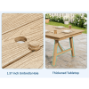 product-open-861339e72bd94a5386073d7a9a678f49-goods 66.9" Outdoor Dining Table for 4-6, HDPE Patio Table with Umbrella Hole, Waterproof All-Weather Rectangular Table for Backyard, Poolside And Garden