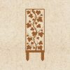 1pc Hand-Welded Wrought Iron Maple Leaf Screens, Rusty Privacy Screens, Garden Screens with Stands, And Garden Decorations Featuring Garden Stands
