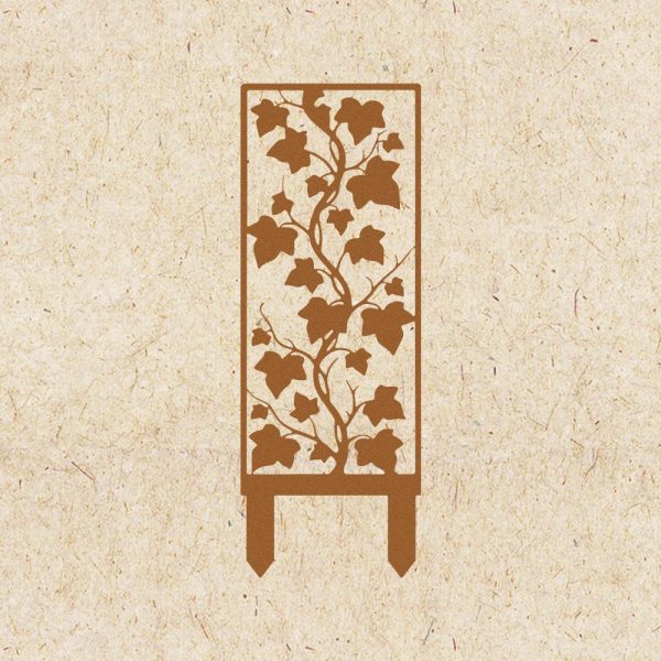 1pc Hand-Welded Wrought Iron Maple Leaf Screens, Rusty Privacy Screens, Garden Screens with Stands, And Garden Decorations Featuring Garden Stands