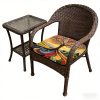 product-open-8851af4fe7a940508d2e3d5b248d4a80-goods 1pc Spiral Flower Tree Pattern Courtyard Chair Seat Cushion, Indoor And Outdoor Seat Cushions, Back Cushions, Size 19.7*17.7*1.57inch, Suitable for Garden Chairs, Office Chairs And Floor Seats. Soft And Comfortable