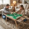 product-open-88636932feea4a1aa4ab56272ef84bda-goods This Multifunctional Game Table Is Foldable And Features Drawer Storage Compartments. The Non-Slip, Integrated Storage Design Is Perfect for Puzzles, Board Games, And Camping - Combining Entertainment, Office Work, And Storage