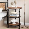 product-open-88c5b0ea74e04000a008f6736b0865ce-goods High-quality Nightstand 10" Clear Acrylic Drink Table & Round Side Table, Modern End Table for Living Room, Bedroom, Office - 10" W X 21. 3" H, Durable, Scratch-Resistant Acrylic Furniture - Space-Saving Small C
