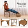 product-open-88c71feea5f94d2ba373f274e88f4966-goods Plastic Outdoor Dining Chairs Set of 4/8, Stackable Patio Chairs with Wicker Backrest, Waterproof Indoor Outdoor Kitchen Chairs, 400 Lbs Weight Capacity, Farmhouse Brown/Black/White Wedding Party Banquets Waiting Chairs