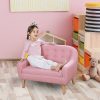 Qaba 2-Seat Kids Sofa, Toddler Sofa Couch, Sofa Chair for Ages 3-7, Pink