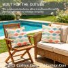 Outdoor Pillows 2pcs Set with InsertWave Pattern Outdoor Cushion (17.72inch) Features a Seamless Design of Wavy Lines in Pastel Colors, Creating a Retro-inspired Aesthetic. Versatile as a Seat or Backrest, Perfect for Patios, Gardens, or Lounges. D