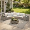 product-open-8a1bc73df017408cb479914ab73ebe4a-goods LUXOAK 1-Seat/6-Seat Outdoor Patio Conversation Set with Swivel Armchairs And Storage Coffee Table for Backyard, Porch And Garden