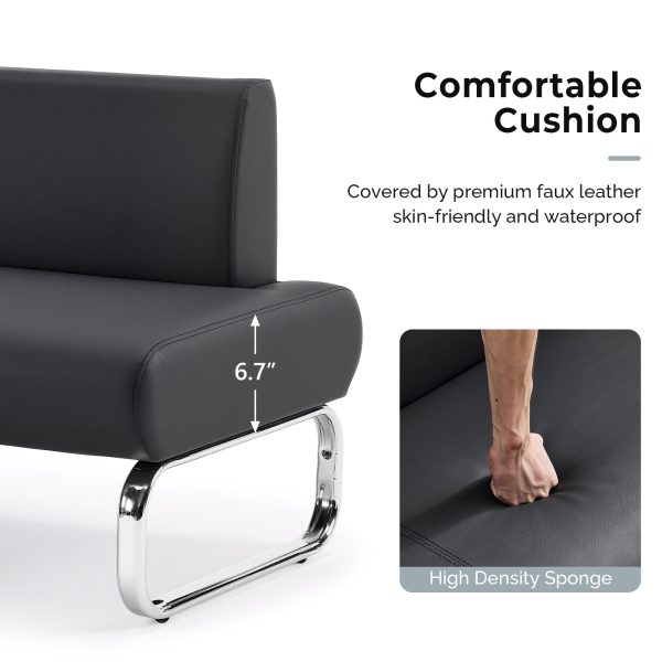 product-open-8a76317861c145c79a7c30397a58eb6e-goods Contemporary PVC Backrest Waiting Chairs, Indoor Leisure Seating, Suitable for Nail Salons, Beauty Centers, Studies, Bedrooms, And Living Rooms