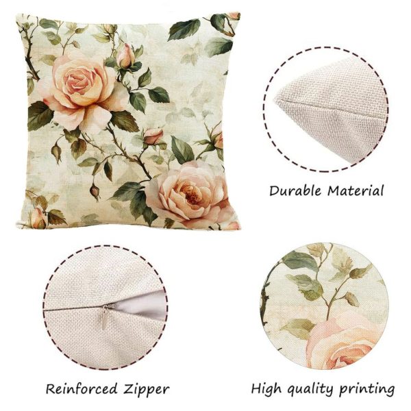 product-open-8b2f9a33d4e147cdbc435d67d7b89db3-goods Outdoor Pillows 2pcs Set with InsertAbstract Watercolor Botanical Print Outdoor Cushion, Artistic Floral Aesthetic Design, 17.72inch Square Pillow with Insert. Versatile for Patio, Garden, or Living Room Decor. Features Durable Weather-Resistant Fab