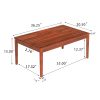 product-open-8b4402377c83488cb61c9b02f8fe3d2e-goods Acacia Wood Outdoor Coffee Table, Rustic Patio Coffee Table, Weather Resistant Garden Coffee Table, 36.25" W X 20.50" D X 15.00" H, Mahogany Finish, Streamlined Style for Backyard, Deck, Poolside, Balcony