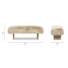 product-open-8b5f96b0a0444fec9e70358e352fe94b-goods Leda 49' Retro Natural Blonde Sheepskin Fur Bench - Genuine Fur Rectangular Accent Suitable for, Entryway,, Minimalist Scandinavian & Decor, Furniture