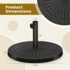product-open-8b7bfa28783e4e569f02106e06ba81d3-goods LIFEZEAL 30lbs Umbrella Base, Heavy Duty Outdoor Umbrella Holder for Balcony, Backyard, Poolside, Market, Pole Freestanding, Classic Round Umbrella Standing with Removable Stem and Tightening Knob, Bronze