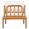 product-open-8c002ce890e34704bbe6ec7c7167a23e-goods Outdoor Acacia Wood Rope Club Chair, Waterproof Cushioned Patio Dining Chair, Weather Resistant Patio Lounge Chair for Backyard Garden Porch Balcony, Easy Assembly Deep Seat Conversation Accent Chair with Removable Washable Beige Teak Cushion