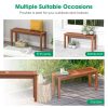 product-open-8ce1637a676e4c96a9a1fde25ba346f8-goods LIFEZEAL 2pcs Patio Backless Bench 2-Seater Outdoor Dining Bench Solid Wood Backyard