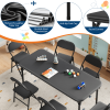 7pcs Outdoor Patio Bistro Set, 7pcs Folding Table and Chairs Set for Cutiess, Cutiess and Cutiess Activity Furniture Ideal for Dining Rooms, Daycares, and Classrooms with Easy Storage for Garden Pub Cafe