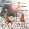 Rowan Wood, Original Wood Color, Stave Splicing, Folding Wooden Single Chair