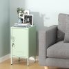 product-open-8e335009c05a41bc92099bbe7fe956a4-goods Metal Office Filing Cabinet, Lockable Storage Cabinet with 2 Adjustable Shelves for Documents, Modern Steel Side Table with Lock for Home Office, Bedroom Nightstand, Secure Ventilated Locker