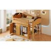 product-open-8e42ab29c09e4daaa15efcc9487472bc-goods Twin Size Loft Bed with Storage Cabinet, Wardrobe And LED, Wood Color And Espresso