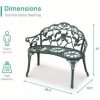 product-open-8f086d7d7465412dacfe6569c864c535-goods Bonnlo Outdoor Bench with Cast Frame - Metal Bench, Small 2-Seater Suitable for, Porch, Yard, Park - Assembly, Low-Maintenance Outdoor Furniture