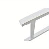 Outdoor Heavy-Duty White Iron-Look Steel Garden Bench with Backrest & Armrests - 2-3 Seater Slatted Park Bench, White Metal Frame for Patio, Porch, Balcony, Yard - Durable Low-Maintenance Furniture (No Wood), Garden Seat, Garden Bench Seat, Benches For Outside, Garden Furniture, Balcony Furniture, Patio Furniture, Bench Seating, Patio Bench, Bench Seat Indoor, Outside Bench